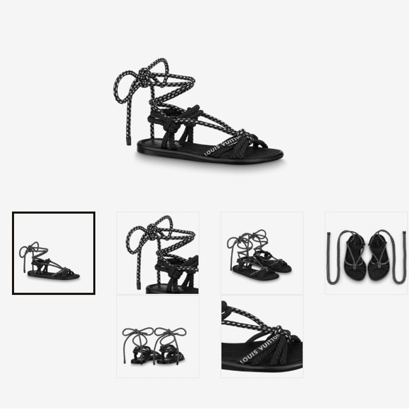 Louis Vuitton lace up sandal / Maia flat sandal. - Picture 3 of 3